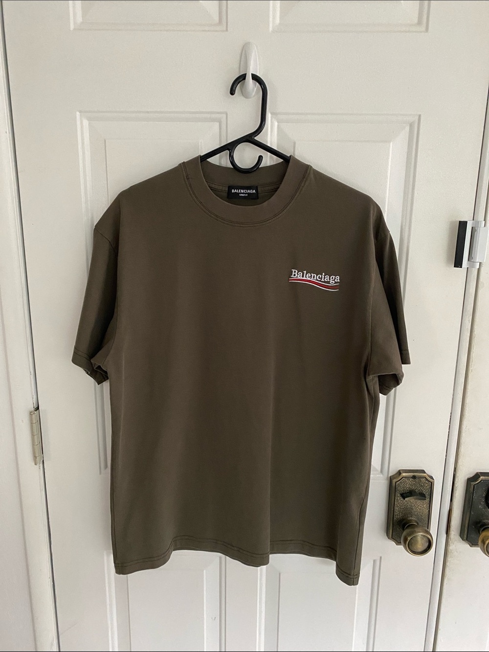 Balenciaga Political Campaign Unisex tee in Khaki